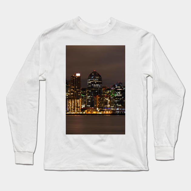 San Diego Skyline - 5 © Long Sleeve T-Shirt by PrinceJohn